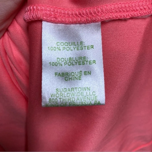 LILLY PULITZER Pink Costello Halter Dress Lace Pucker Pink Extra Small - Picture 10 of 10